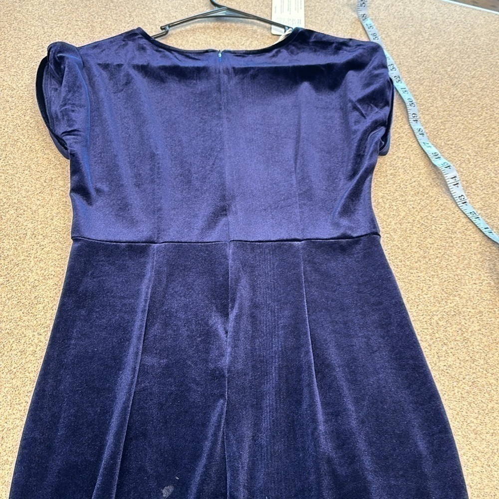 NWT NAVY BLUE party/wedding dress velvety size medium - Picture 8 of 8